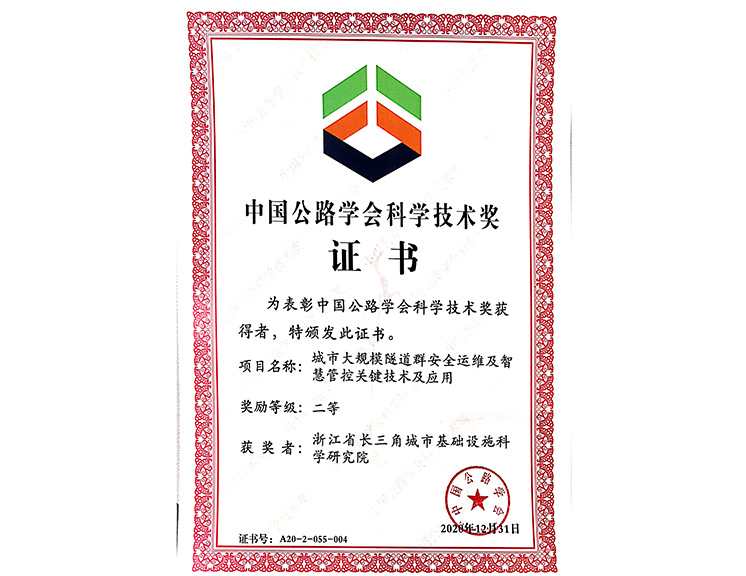 2020年度中国公路学会科学技术奖